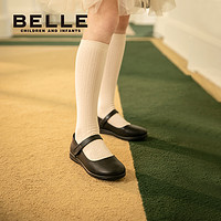 BeLLE 百丽 童鞋儿童皮鞋新款公主鞋黑色女童鞋演出鞋小女孩单鞋大童鞋子
