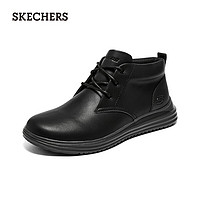 SKECHERS 斯凯奇 时尚绅士中帮皮鞋204670 黑色/BLK 42