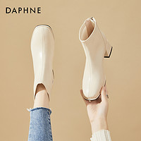 DAPHNE 达芙妮 新款时尚女鞋靴子女2024春秋新款瘦瘦靴马丁靴短靴