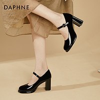 DAPHNE 达芙妮 静奢风法式高跟鞋女2024新款夏季百搭玛丽珍鞋气质增高小众