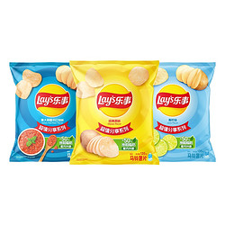 Lay's 乐事 原切薯片（经典原味+红烩味+青柠味）135g×3袋