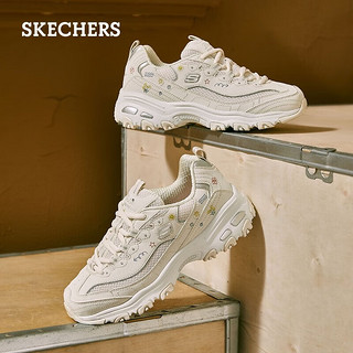 斯凯奇（Skechers）熊猫鞋女士休闲鞋厚底增高老爹鞋运动896155/11977 896155-乳白色/OFWT 38