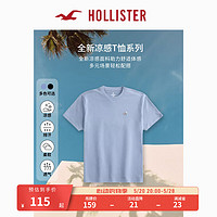 HOLLISTER 24春夏美式宽松凉感圆领短袖T恤男女装358309-1 浅蓝色 L (180/108A)