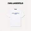 KARL LAGERFELD 卡卡尔拉格斐2024春logo刺绣休闲T恤老佛爷241N1715 白色 46
