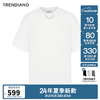 TRENDIANO微阔链条休闲T恤2024年夏季新款时尚流行圆领上衣男款