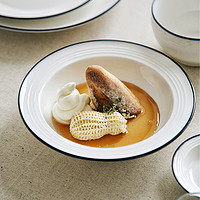 JIWOO 陶瓷菜盘平盘家用餐具西餐沙拉牛排盘子早餐圆汤盘甜品盘包邮盘子