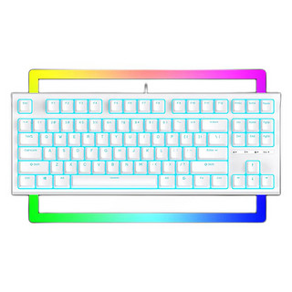 R8 有线机械键盘 87配列 K黄轴 冰蓝光