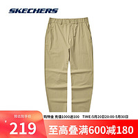 SKECHERS 斯凯奇 男子梭织长裤百搭直筒裤L323M125 海带褐/01EW XL