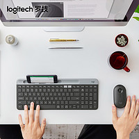 logitech 罗技 K580无线蓝牙键盘Pebble鹅卵石静音鼠标电脑办公轻薄键鼠套装