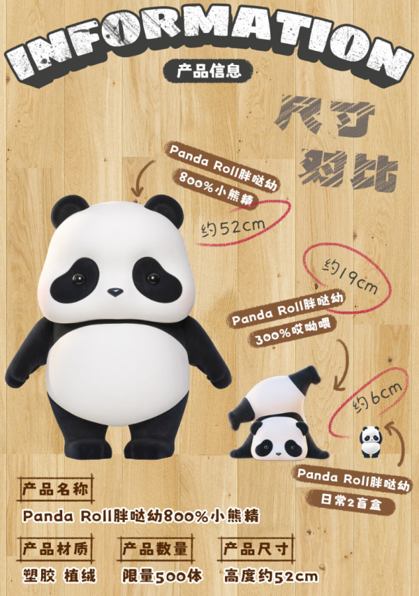 52TOYS Panda Roll胖哒幼800%限定版 手办