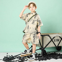 discovery expedition 童装男童套装2024夏装儿童中大童夏季韩版时尚男孩两件套