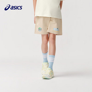 asics/亚瑟士童装2024儿童中裤夏季宽松弹性运动舒适遮热短裤 8858卡其 150cm