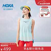 HOKA ONE ONE 新款女款夏季专业跑步背心舒适透气运动轻薄修身干爽 碧空色 L
