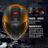 Shark 法国鲨鱼摩托车头盔户外骑行男女双镜片四分之三盔机车半盔