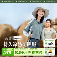蕉下(beneunder)防晒衣女防晒服冰丝凉感透气UPF50+黑胶宽帽檐云朵原纱 雾海灰 L