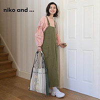 niko and ... 卫衣女2024春季新款可爱休闲泡泡袖拼色套头衫104393