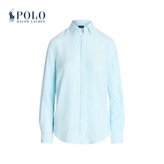 Polo Ralph Lauren 拉夫劳伦 女装 24年夏宽松版型条纹亚麻衬衫RL25528 999-多色 XS