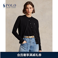 Polo Ralph Lauren 拉夫劳伦女装 经典款宽松版针织开襟衫RL24023 001-黑色 M