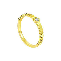 CHOW TAI FOOK 周大福 ERU17 女士心连心足金黄金钻石戒指