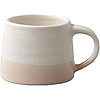 KINTO 日本进口陶瓷马克杯 手冲咖啡杯 复古杯 送礼杯子 耐热 简约时尚 白色×粉色米色 110ml