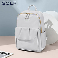 高尔夫（GOLF）双肩背包女士书包休闲运动旅行背包时尚通勤出游背包 款式1-海盐奶白