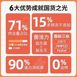 心粮 肉骨头红袋狗粮15%冻干鲜肉2kg全价通用型犬粮