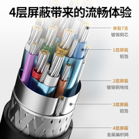 惠普 hdmi高清线4k2.0投影仪数据加长连接线