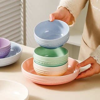 KAWASIMAYA 川岛屋 法式碗碟餐具套装家用2024新款陶瓷米饭碗菜盘子高级感汤碗 8英寸汤碗(樱花粉)