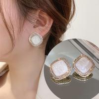 ViennoisJewelry 威妮华 银针闪耀高级感方形简约典雅耳环耳饰耳钉