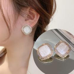ViennoisJewelry 威妮华 银针闪耀高级感方形简约典雅耳环耳饰耳钉
