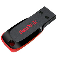 SanDisk 闪迪 USB2.0 U盘CZ50酷刃128GB黑红色 时尚设计 安全加密软件