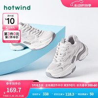 热风 hotwind老爹鞋银色潮酷机能时尚百搭休闲舒适透气通勤厚底增高24年秋新女