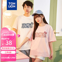 唐狮 TONLION2024夏季新款情侣文字印花圆领短袖T恤TB