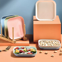 SAFEBET 萨夫百德 餐桌吐骨盘，家用零食咸菜小碟，小吃蛋糕碟子 混色 4个装 塑料材质
