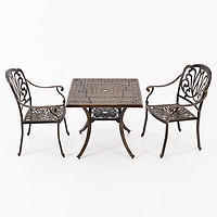 野人谷 户外铸铝桌椅休闲阳台花园露台桌椅铸铝椅子室外庭院桌椅组合