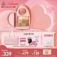 3CE眼影深棕盘唇釉粉黛色腮红蜜桃橘套装礼盒520 深棕盘 粉黛色 蜜桃橘