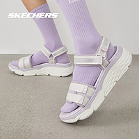 SKECHERS 斯凯奇 女鞋官方旗舰厚底增高凉鞋露趾透气魔术贴轻便沙滩鞋通勤鞋