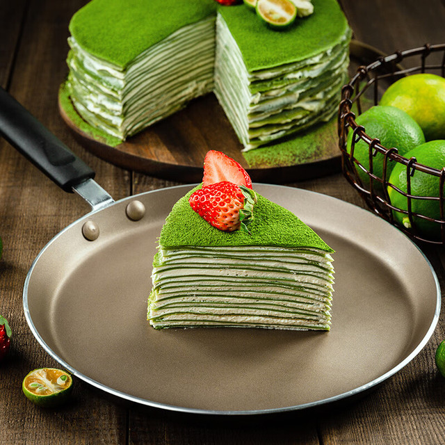 FOR BAKE 法焙客 平底锅不粘锅 千层班戟可丽饼煎饼锅 圆形早餐锅蛋卷锅 22CM