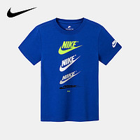 NIKE童装男女童短袖T恤Jordan夏季短T H797土耳其蓝 90(2T) 