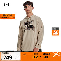 安德玛 UNDERARMOUR）Rival男子棉织连帽训练运动卫衣1379766 棕色289 L