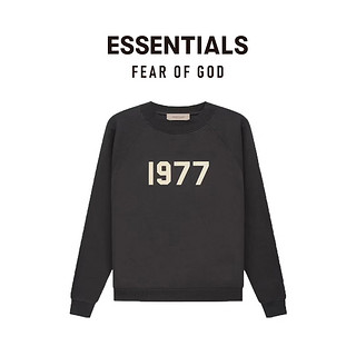 FEAR OF GOD ESSENTIALS植绒1977系列棉质圆领卫衣潮牌复线男女休闲美式高街宽松经典 浅燕麦色 M