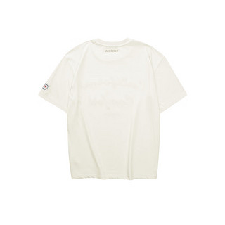 斯凯奇（Skechers）刘宇同款雅钻系列中性针织短袖T恤衫L124U135 奶油米白/00NA XS