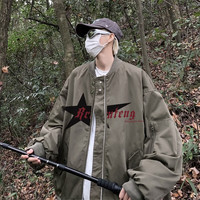 凡衣侬 日系cityboy冲锋上衣男春秋冬季潮牌美式复古外套男宽松休闲夹克 DSA028-JKG2302 绿色 M