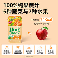 88VIP：UNIF 统一UNIF液体沙拉100%胡萝卜汁饮料纯果蔬汁轻断食代餐200ml*3