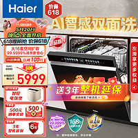 Haier 海尔 嵌入式W5000Max家用 大16套双面洗2.0 EYBW163266GHU1