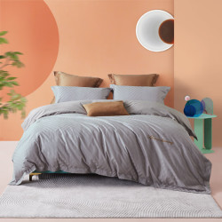 lovo乐蜗家纺罗莱生活旗下品牌60支纯棉轻奢贡缎床上四件套全棉乔治