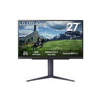 LG 乐金 27GS85Q 27英寸 NanoIPS G-Sync FreeSync 显示器（2560×1440、180Hz、98% DCI-P3、HDR400）