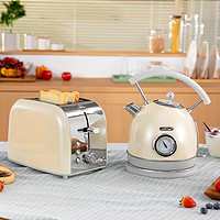 CiDyLo 思迪乐 多士炉家用小型烤面包机三明治早餐全自动吐司机YK-625 米黄色