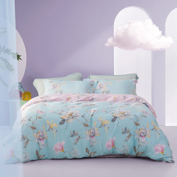 lovo乐蜗家纺罗莱生活旗下品牌床上用品三四件套全棉纯棉花意轻漫12米