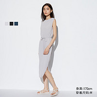 UNIQLO 优衣库 女装打褶无袖连衣裙/可机洗竖褶设计新款464787